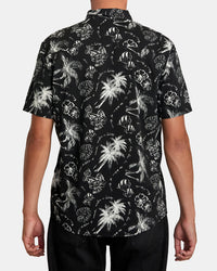 RVCA TROPIC WINDS SHORT SLEEVE SHIRT - BLK