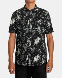 RVCA TROPIC WINDS SHORT SLEEVE SHIRT - BLK