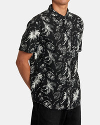 RVCA TROPIC WINDS SHORT SLEEVE SHIRT - BLK