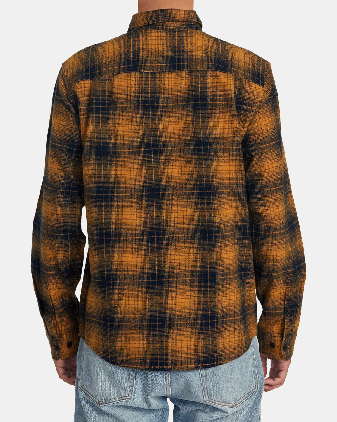 RVCA DAYSHIFT FLANNEL LONG SLEEVE SHIRT - NVY