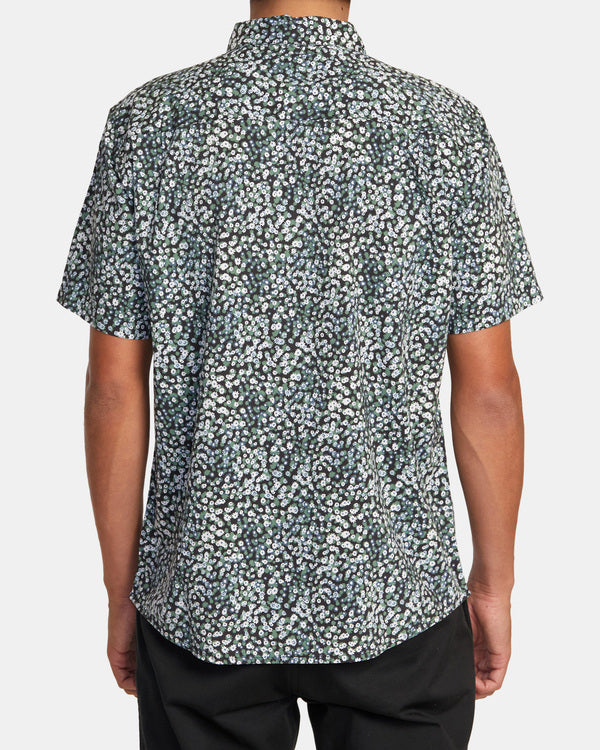 RVCA MIDNIGHT FLORAL SHORT SLEEVE SHIRT - ABG