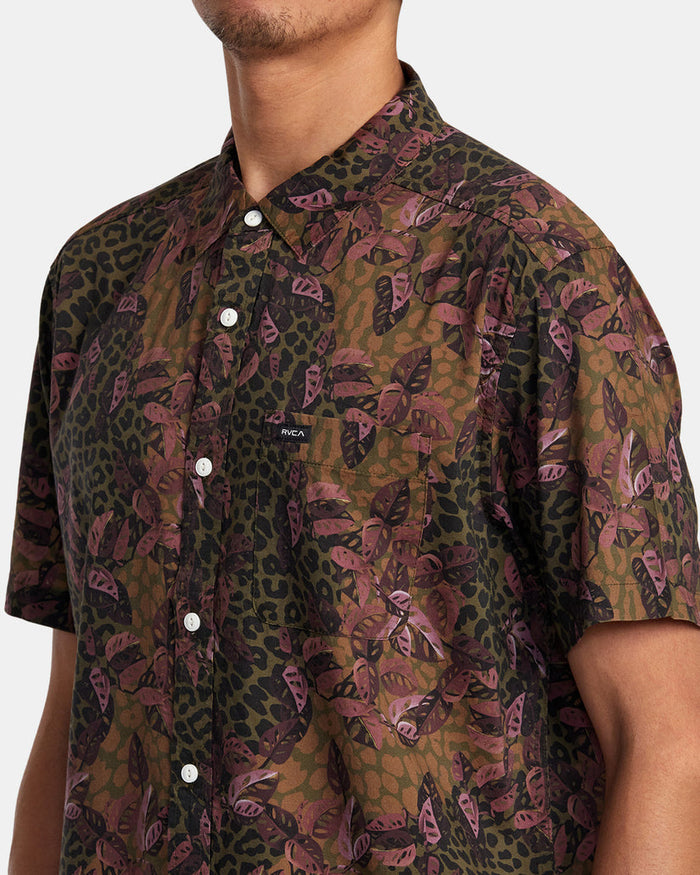 RVCA ANYTIME SHORT SLEEVE WOVEN SHIRT - BWN