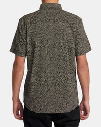 RVCA MORNING GLORY SHORT SLEEVE WOVEN SHIRT - BLK