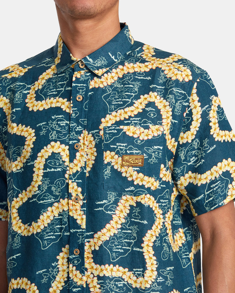 RVCA EXOTICA SHORT SLEEVE WOVEN SHIRT - BRK0