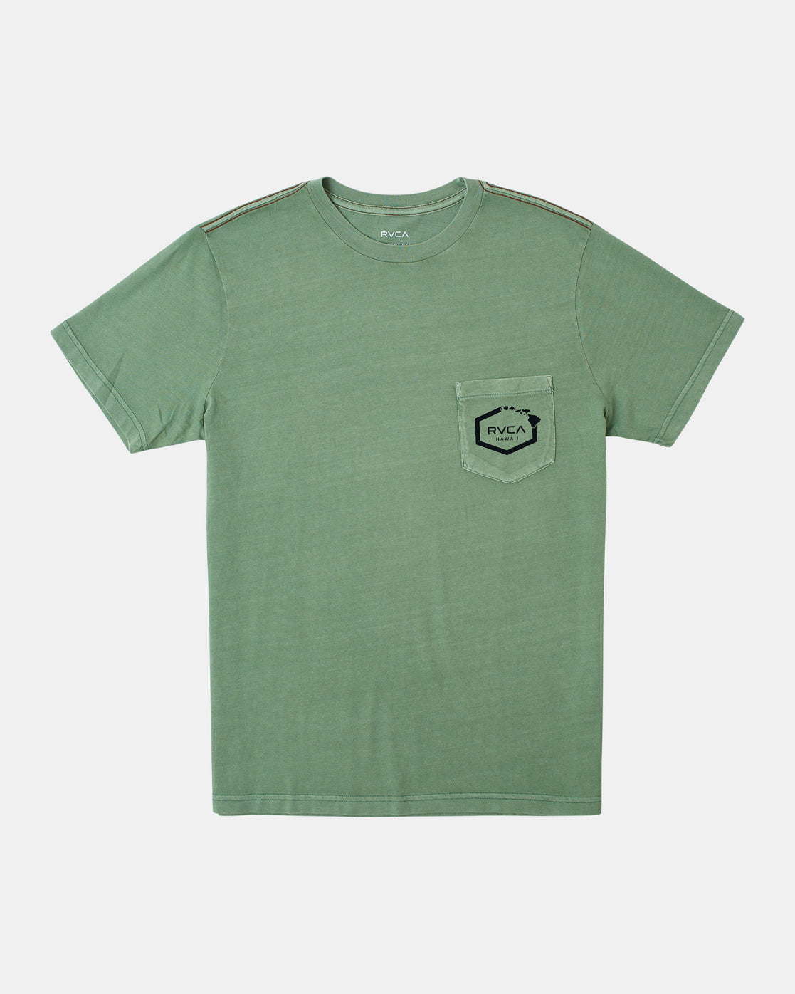 RVCA HAWAII ISLAND HEX POCKET TEE - GND0