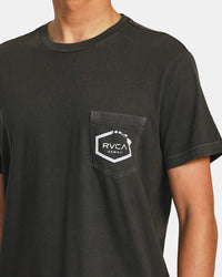 RVCA HAWAII ISLAND HEX POCKET TEE - PTK