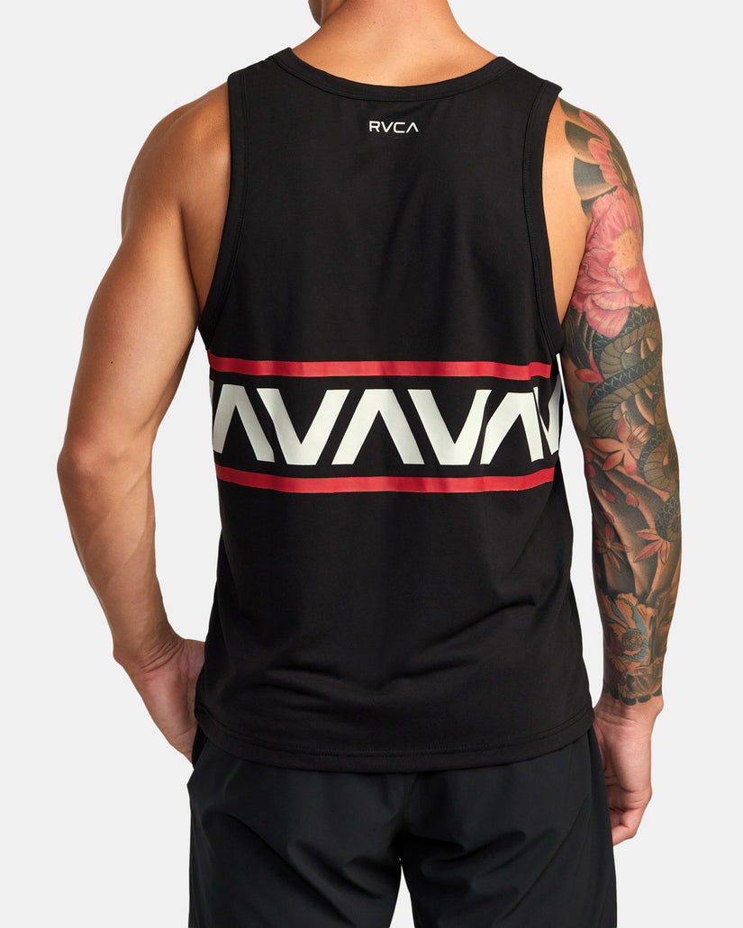 RVCA HAWAII BANDED TEE - BLK