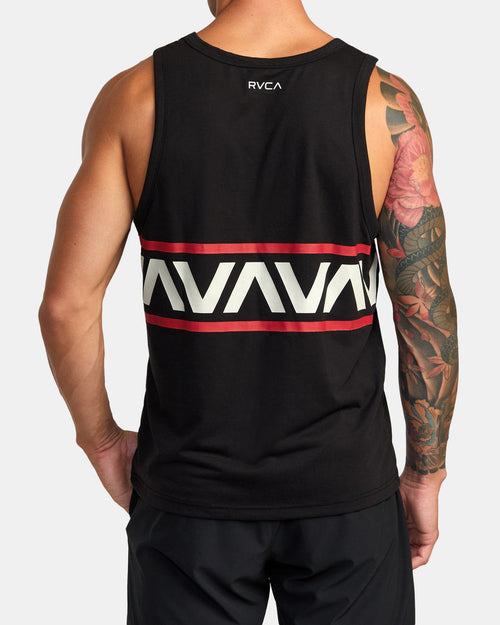 RVCA HAWAII BANDED TEE - BLK