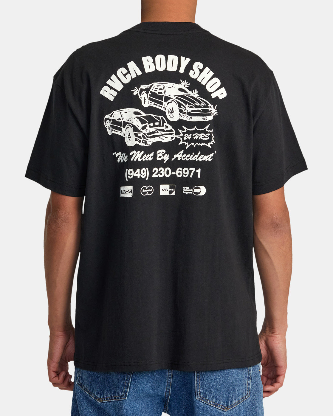 RVCA BODY SHOP TEE - BLK