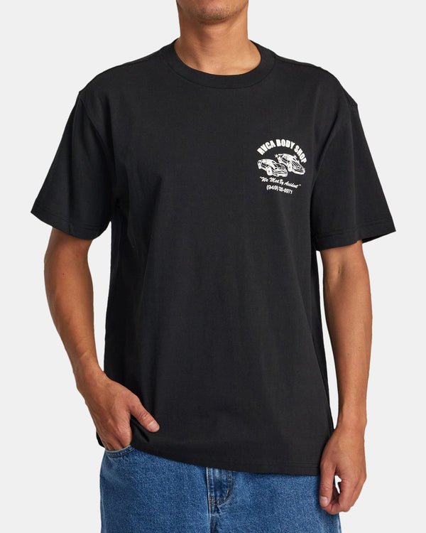 RVCA BODY SHOP TEE - BLK