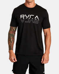 RVCA DOUBLE RVCA SPLIT TEE - BLK