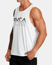 RVCA DOUBLE RVCA SPLIT TANK - WHITE