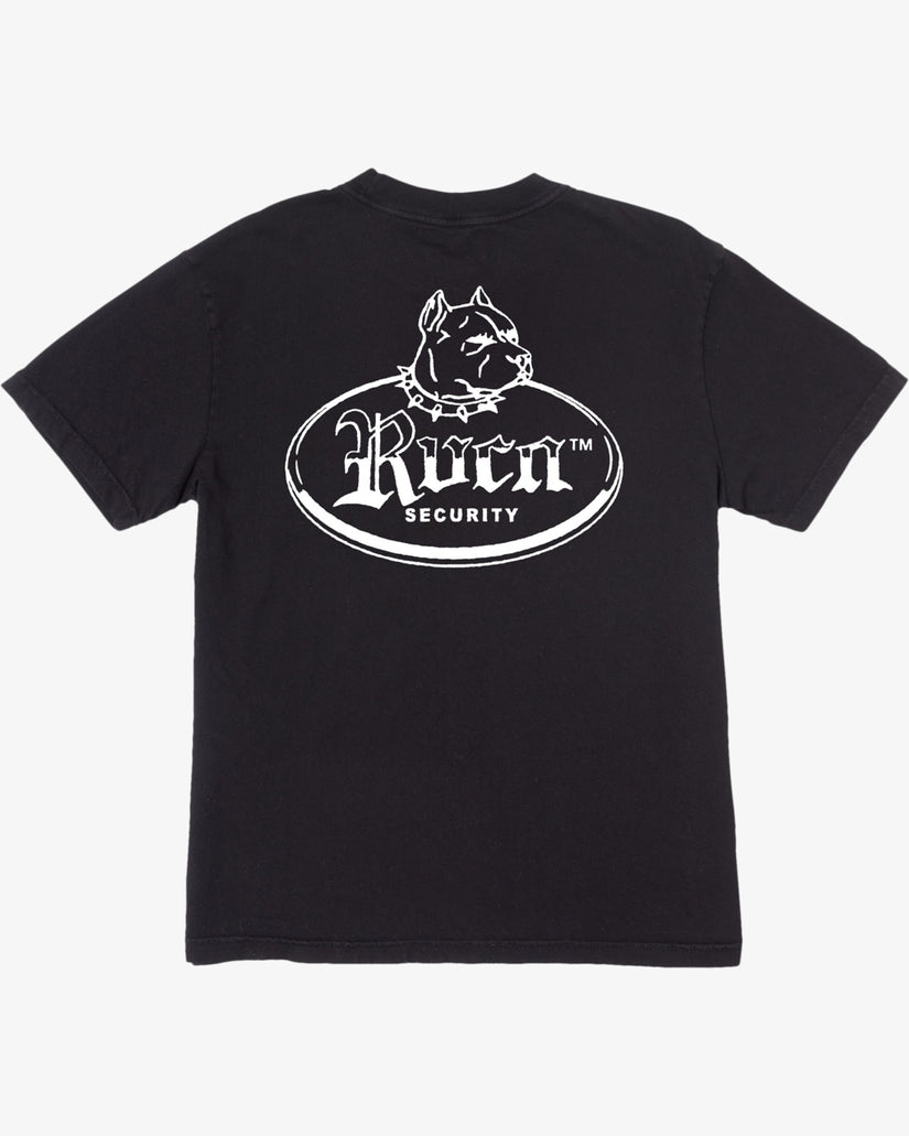 RVCA BULL TERRIER SHORT SLEEVE T SHIRT - BLK