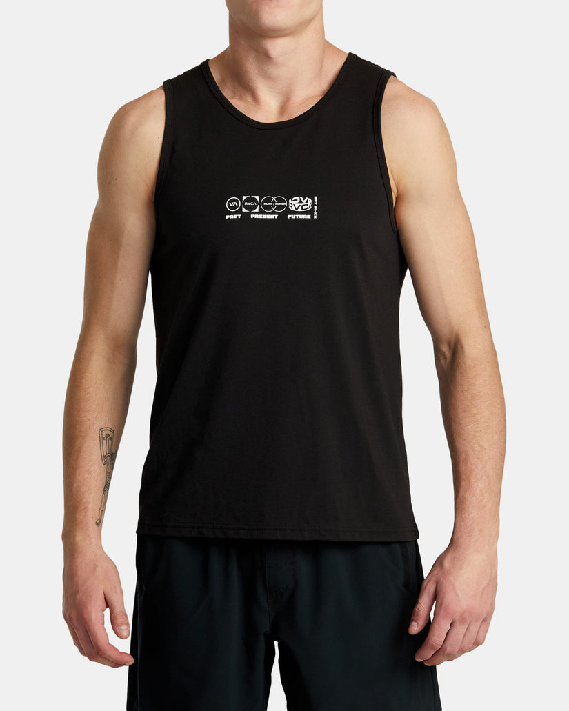 RVCA SEGMENTS TANK T-SHIRT - BLK