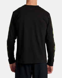 RVCA RELIC STACK LONG SLEEVE T SHIRT - BLK