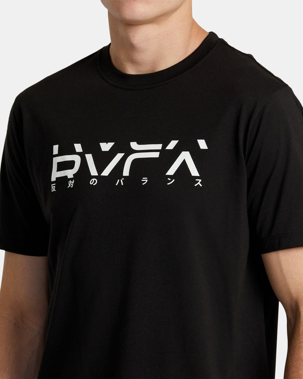 RVCA BIG SECTION SHORT SLEEVE T SHIRT - BLK