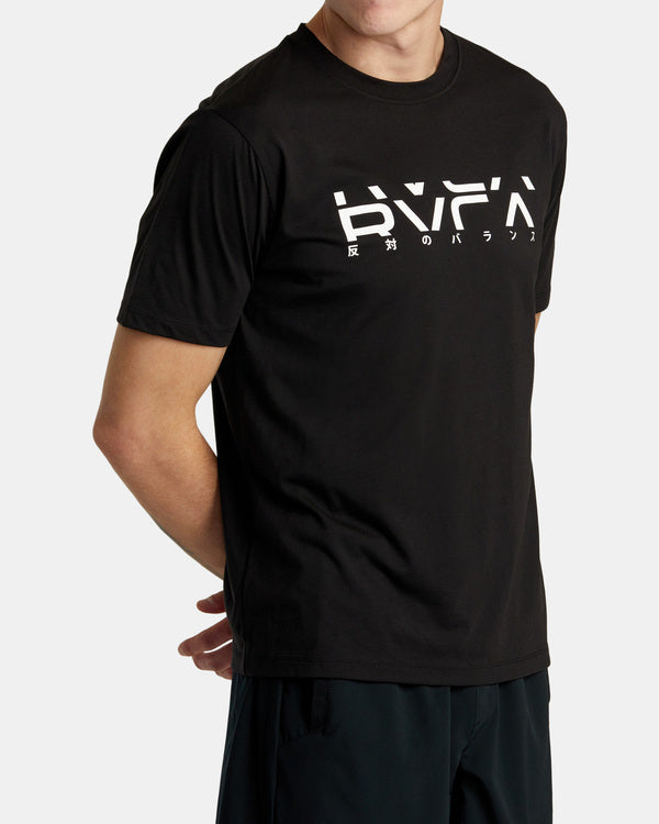 RVCA BIG SECTION SHORT SLEEVE T SHIRT - BLK