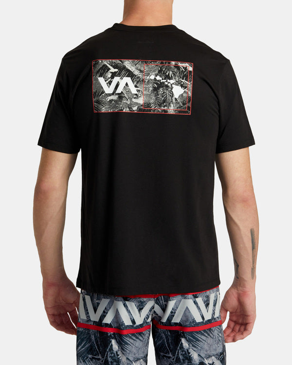 RVCA HAWAII TOPO SHORT SLEEVE T-SHIRT - BLK