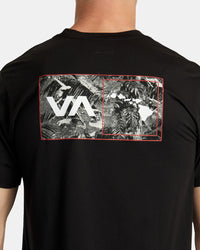 RVCA HAWAII TOPO SHORT SLEEVE T-SHIRT - BLK