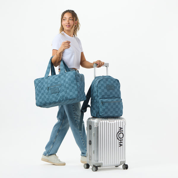 ALOHA COLLECTION KEEP IT LIGHT WEEKENDER / PUA CHECK / SLATE