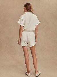VARLEY OLLIE HIGH RISE SHORT 3.5" - IVORY MARL