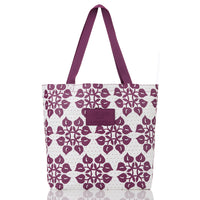 ALOHA COLLECTION REVERSIBLE TOTE / HILO DOT / PLUM