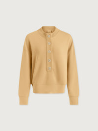 VARLEY REENA BUTTON FRONT SWEATER - SAHARA SUN