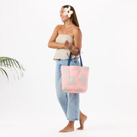 ALOHA COLLECTION REVERSIBLE TOTE / SALINA TINY STRIPE / NAVY