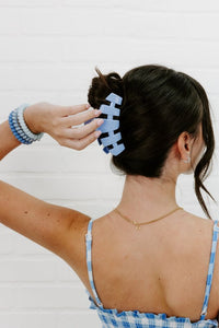 TELETIES HAIR CLIPS LARGE - CLEAR SKIES