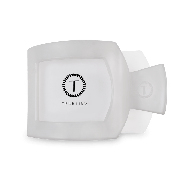 TELETIES LARGE FLAT SQUARE CLIP - COCONUT WHITE