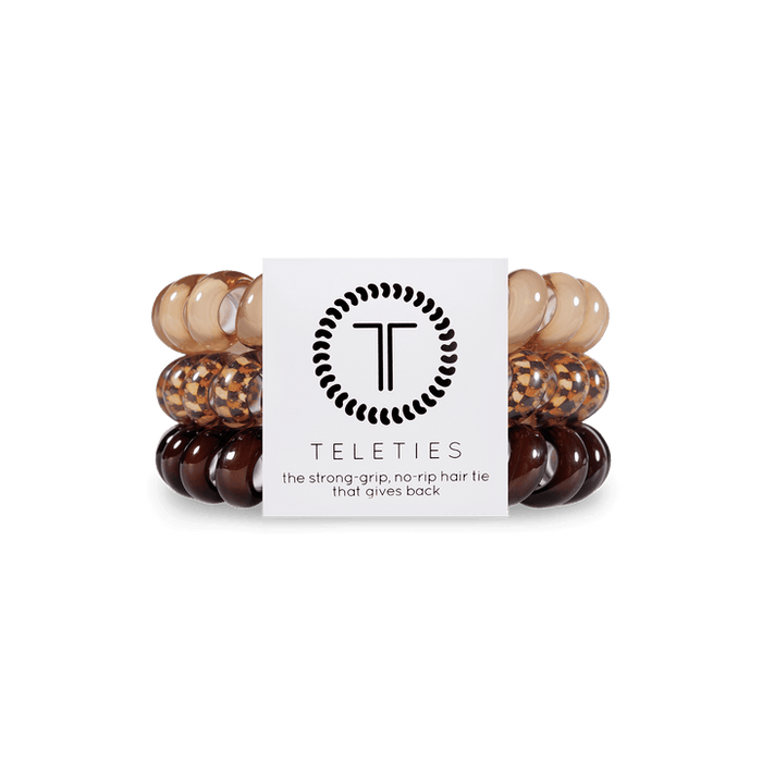 TELETIES HAIR TIE LARGE - COLD BREW