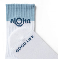 ALOHA COLLECTION ALOHA PLUNGE CREW SOCK - MIRAGE