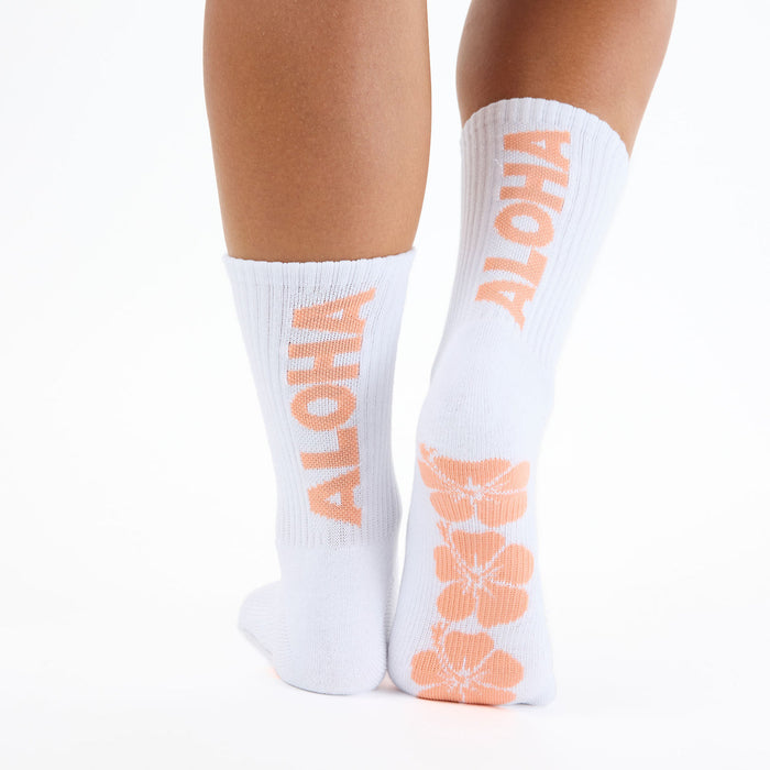 ALOHA COLLECTION ALOHA CREW SOCK / HANA HOU / NECTARINE