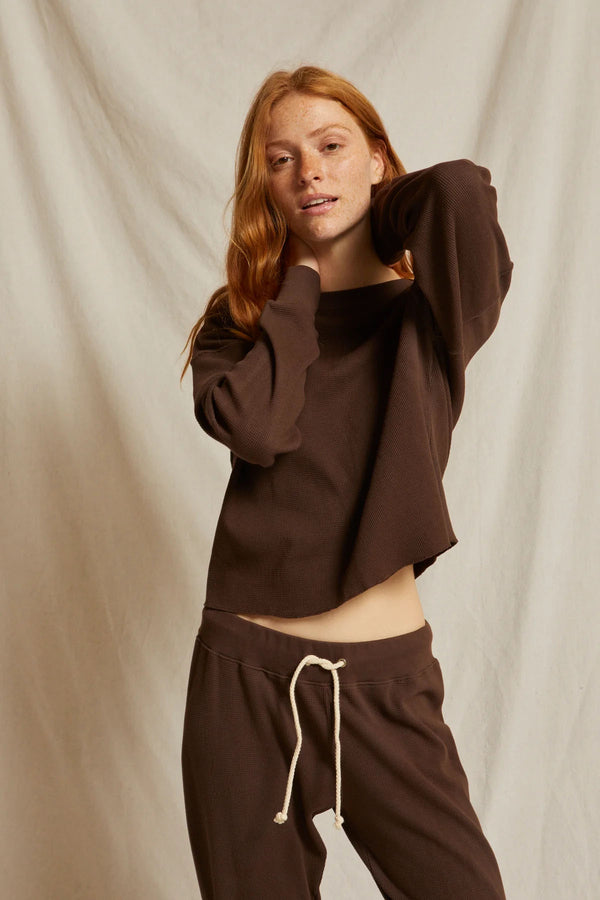 PERFECT WHITE TEE THE CROSBY PULLOVER SWEATSHIRT - CAFE T92