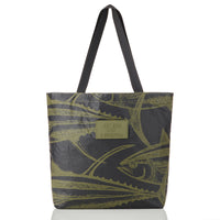 ALOHA COLLECTION REVERSIBLE TOTE / AHI / OLIVE BLACK