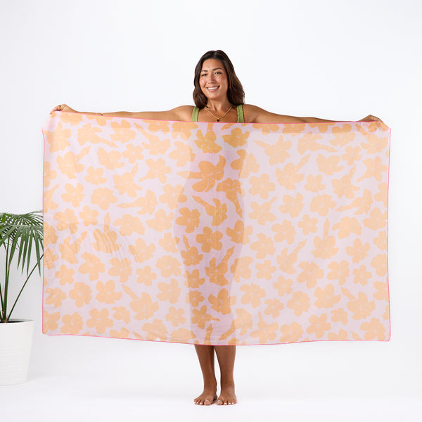 ALOHA COLLECTION PAREO / PUAKENIKENI BUDS / PINK ORANGE