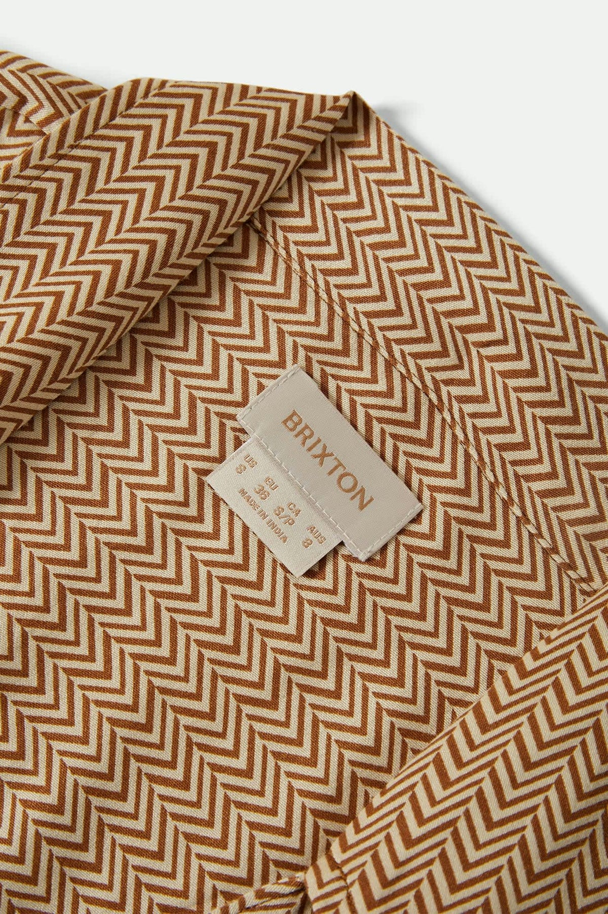 BRIXTON HUDSON LOUNGE SHIRT - WASHED COPPER/WHITE CAP