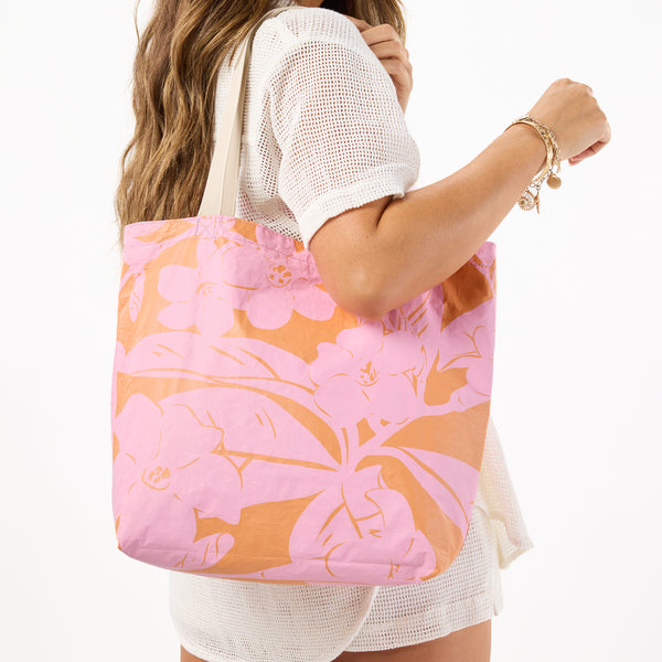 ALOHA COLLECTION REVERSIBLE TOTE / LEI GARDEN / SPLASH