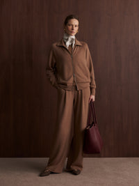 VARLEY TYDE ZIP-THORUGH SWEAT - GOLDEN BRONZE MARL