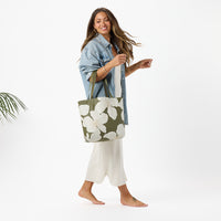 ALOHA COLLECTION REVERSIBLE TOTE / MARKETSTRIPE / OLIVE SANDSTONE
