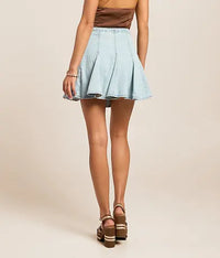 LEVI'S GODET MINI SKIRT - SOFT STONE BLUE 5502