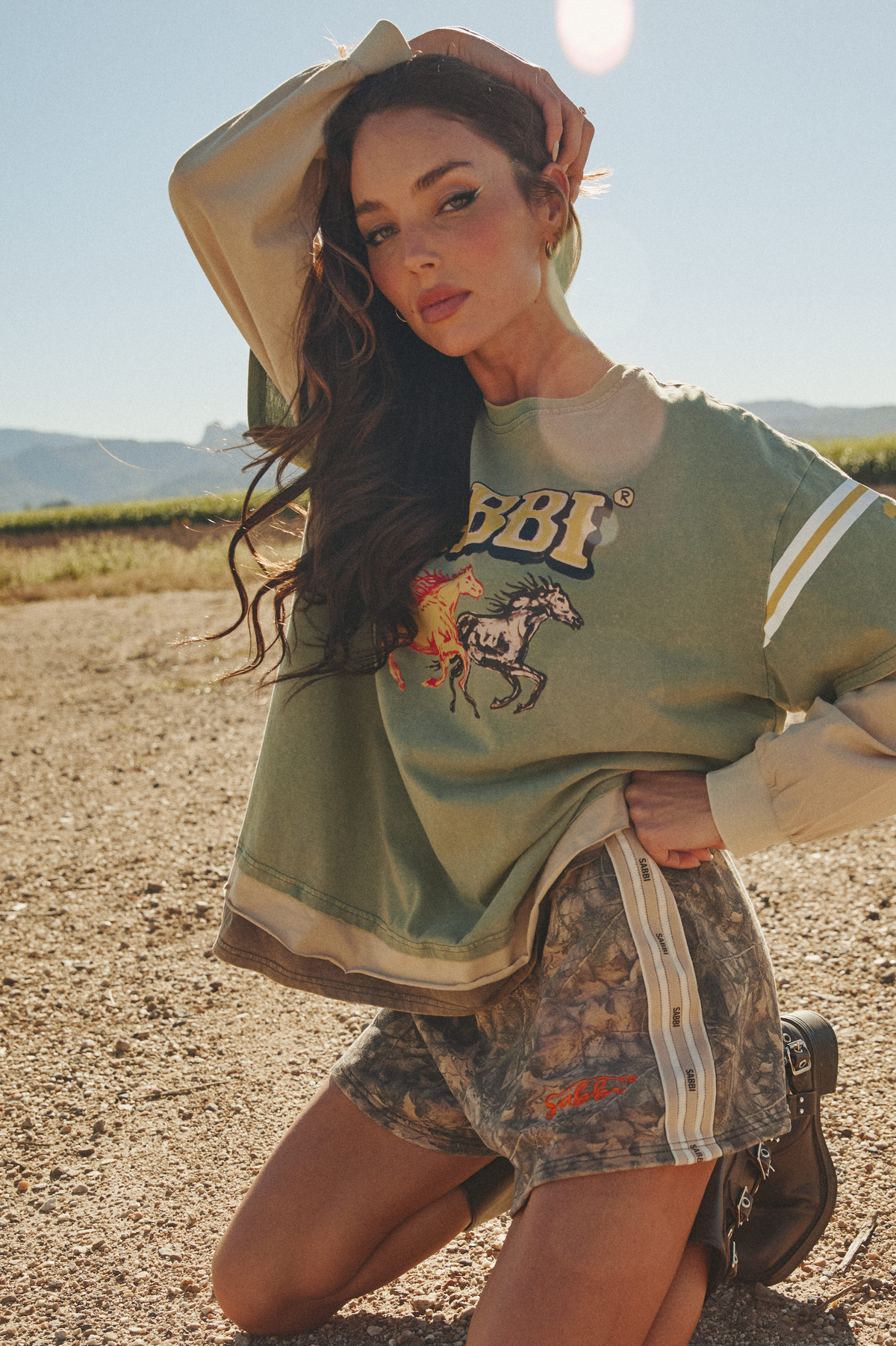 SABBI DESERT CAMO MINI SHORTS
