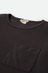 BRIXTON CAREFREE ORGANIC GARMENT DYE PERFECT TEE - BLACK