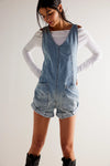 FREE PEOPLE HIGH ROLLER SHORTALL - BRIGHT EYES 9905