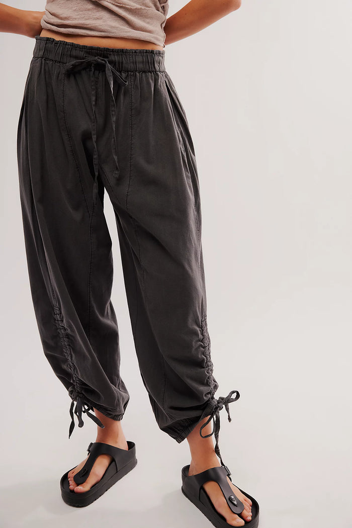 FREE PEOPLE HADLEY POPLIN PANTS - BLACK 8415