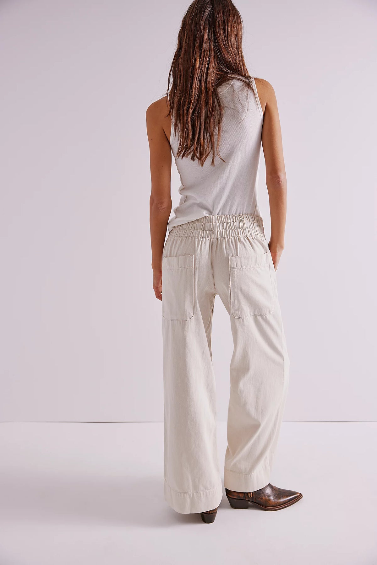 FREE PEOPLE WE THE FREE BREEZY DENIM PULL ON PANTS - BRIGHT LIGHTS