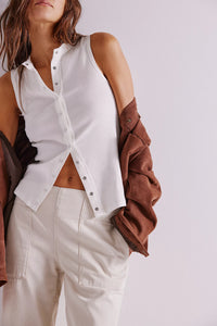 FREE PEOPLE WE THE FREE BREEZY DENIM PULL ON PANTS - BRIGHT LIGHTS