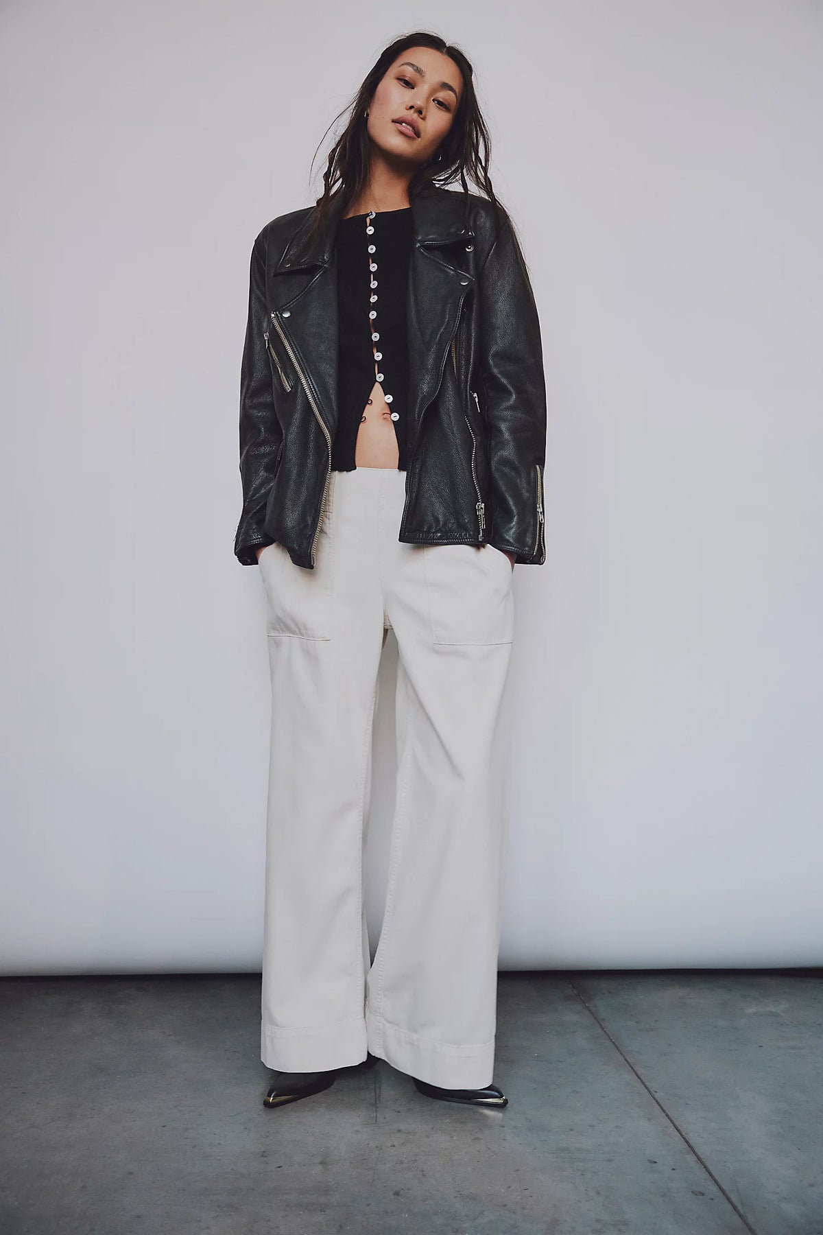 FREE PEOPLE WE THE FREE BREEZY DENIM PULL ON PANTS - BRIGHT LIGHTS