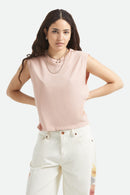 BRIXTON CAREFREE ORGANIC GD MUSCLE TANK - SILVER PINK
