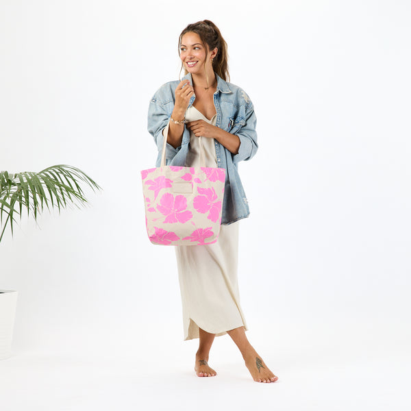 ALOHA COLLECTION REVERSIBLE TOTE / SALINA / FRUIT PUNCH SANDSTONE